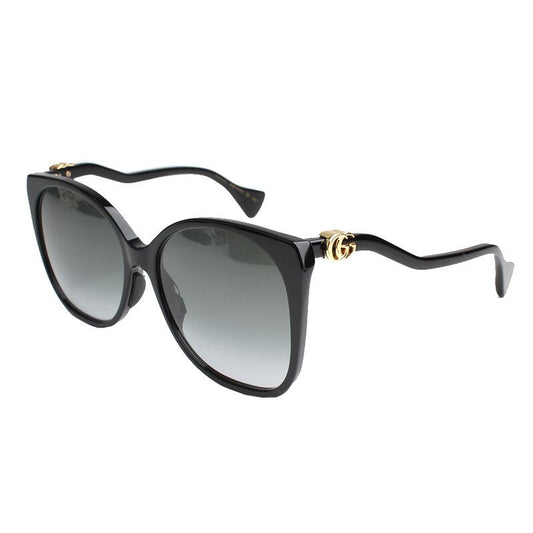 Gucci Black Wavy Temple Sunglasses 1010 105904288