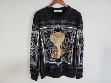GIVENCHY XS Schwarzer Schlangen-Pullover 7341 653 107020724