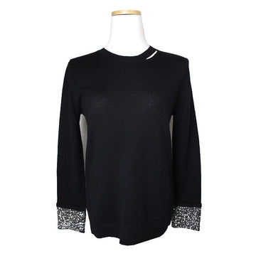 Zadig & Voltaire Black Wool Cashmere Sequin Knit Top 44, 55 108082292