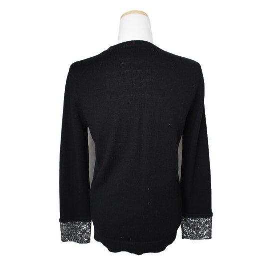 Zadig & Voltaire Black Wool Cashmere Sequin Knit Top 44, 55 108082292