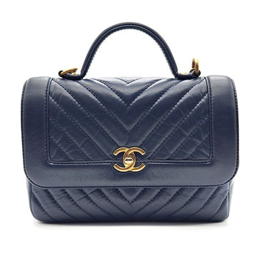 CHANEL Chevron Top Handle Chain Shoulder Bag L549532 108116742
