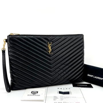Saint Laurent Matelassé Women's Clutch Bag Black (440222) 109407324