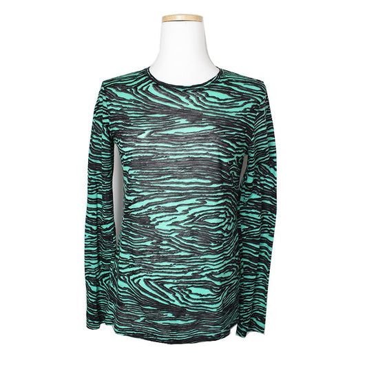 Proenza Schouler Green Stripe T-Shirt 44 110657076