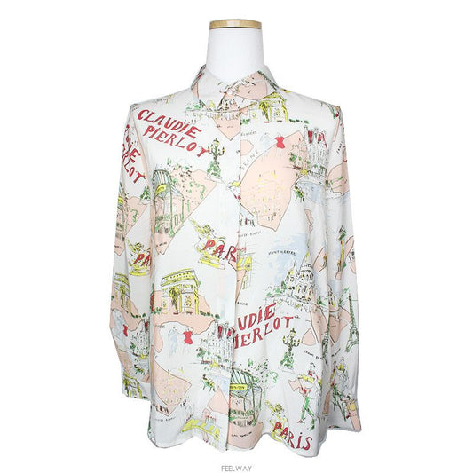 CLAUDIE PIERLOT ラビ アン パリ シルク ブラウス 44 110691406