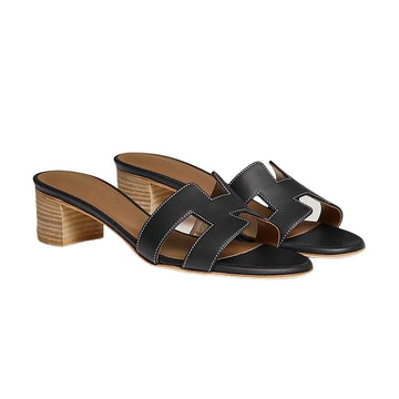 HERMES Oasis Noir Damen Sandalen Pantoletten H071002Z 01370 110733980