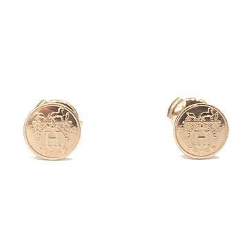 Hermes Ex-Libris Gold Earrings L629273 110757600