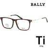 Bally BY5057D 052 Titanium Eyeglass Frame Luxury Asian Fit Square Horn Rim Lightweight 75788171 [P]