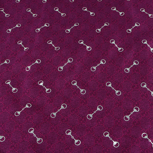 Gucci GG Print Horsebit Silk Carre Scarf 33371Y-2 110874665