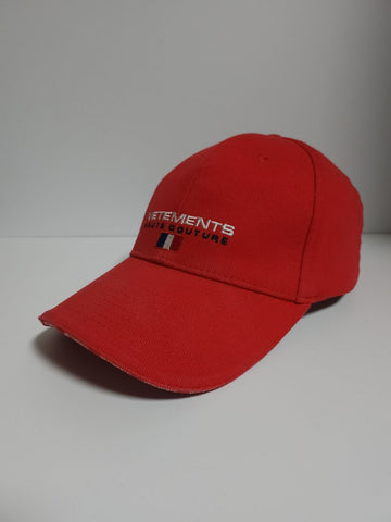 vetements OS Red Haute Couture Embroidered Cap V0921 110898951