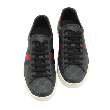 Gucci Black Soft GG Supreme Canvas WEB Ace Men's Sneakers 10 / 429445 111024372