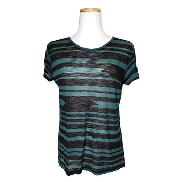 PROENZA SCHOULER Baumwoll T-Shirt mit grünem Streifen 44, 55 111026900