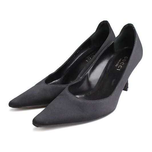 GUCCI Schwarze Satin-Pumps 36 C 111037713