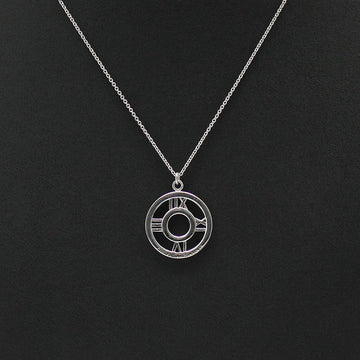 Tiffany & Co Sterling Silver Atlas Circle Pendant Necklace 12345 111103964