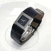 CHANEL Matelassé Quarz Schwarz Leder Uhr mit Silberdetails 4VCHC18291 111215044 [P]