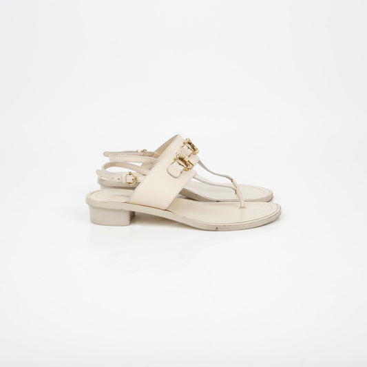 Salvatore Ferragamo Double Gancini Ornament Sandals 5.5 118491203
