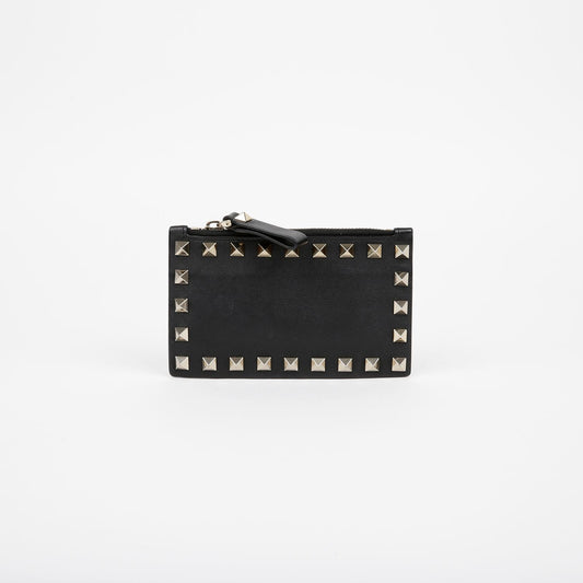 Valentino Rockstud Zip Card Case Wallet 2P0548 111114676