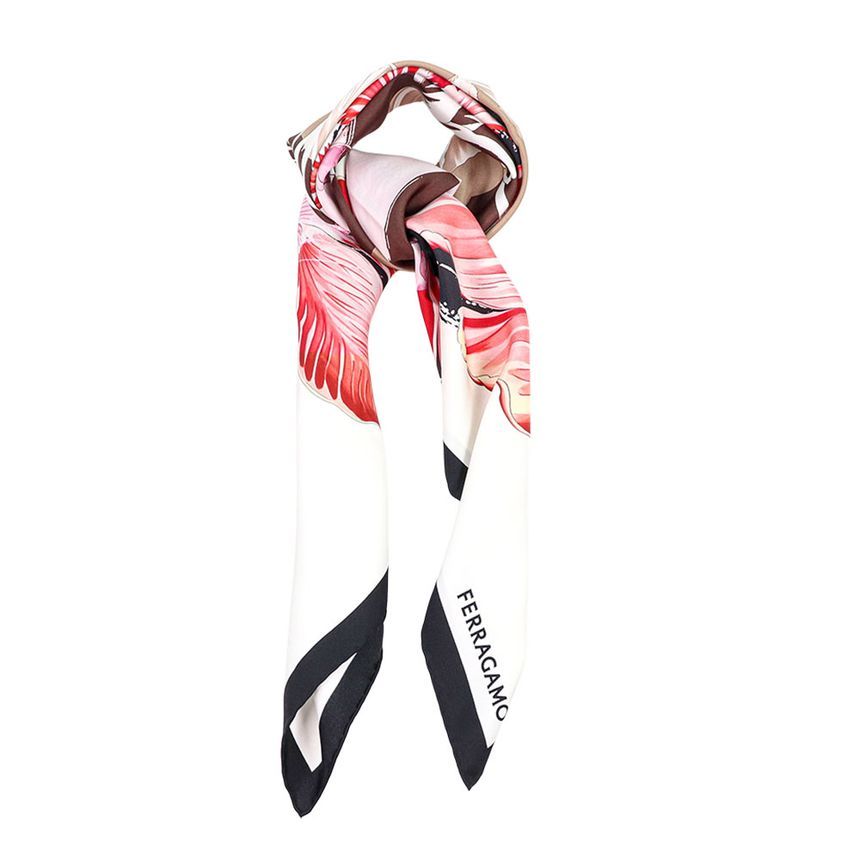 新品　Salvatore Ferragamo スカーフ フラワー 花柄　シルク 楽天市場】フェラガモ Salvatore Ferragamo スカーフ フラワー