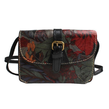 PATRICIA NASH Floral Leder Crossbody Tasche 112564096