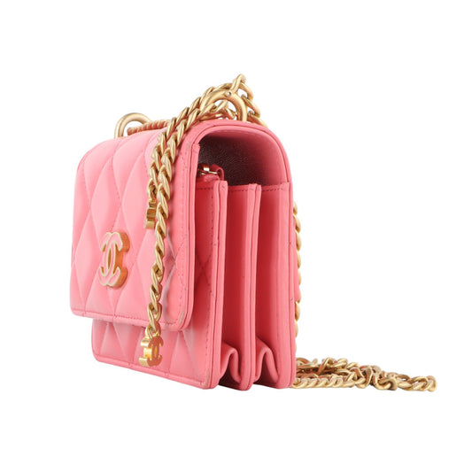 CHANEL AP2635ラムスキンミニフラップアナメルゴールドメタルクロスバッグ33424-2 112578966