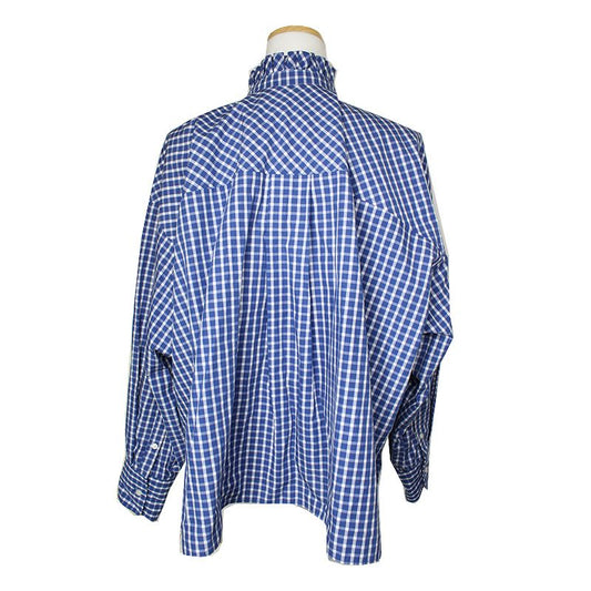 ISABEL MARANT イザベル・マラン ロイヤルブルー チェック シャツ 66, 77 112700259
