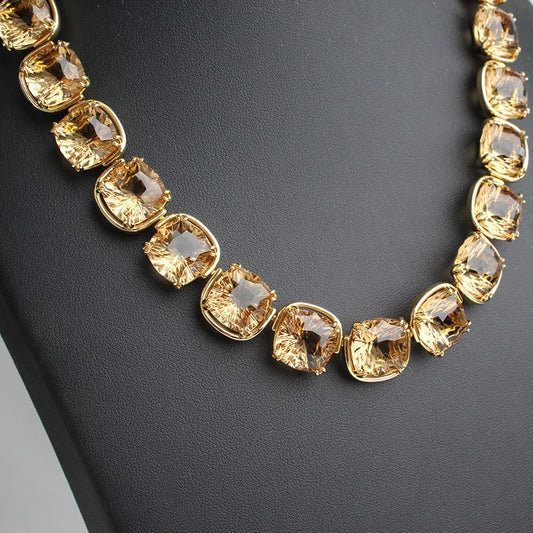 Swarovski Cognac Crystal Necklace 112704454