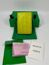 Bottega Veneta Intrecciato Coin Card Holder (Lime) 112714480 [P]