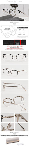 Jimmy Choo Eyeglass Frame JC215 807 Luxury Semi-Rimless Round Black 63486513 [P]