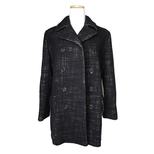 BURBERRY ブラックツイードハーフコート 44, 55 112725670