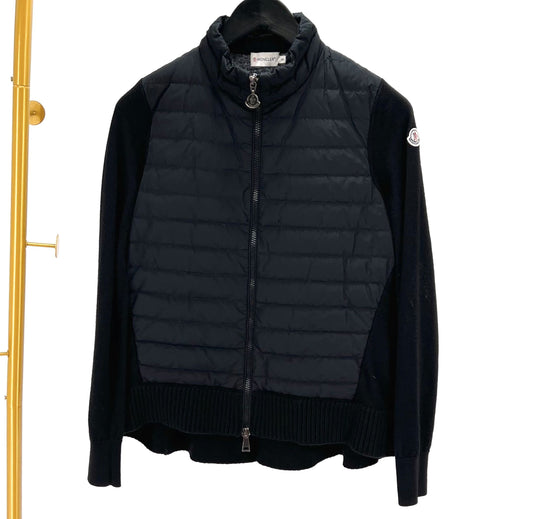 Moncler Tricot Women's Knit Padded Cardigan Black 112799601