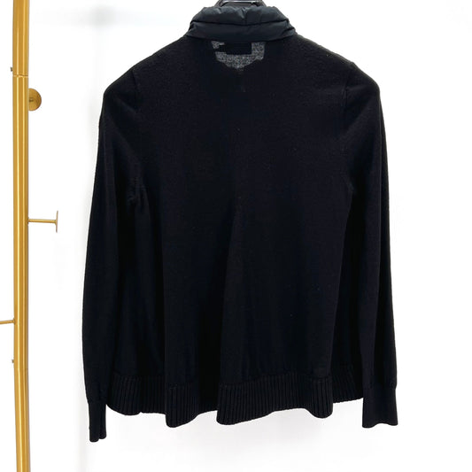 Moncler Tricot Women's Knit Padded Cardigan Black 112799601