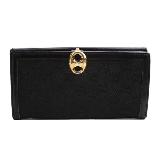 Gucci Sima Black Jacquard Long Wallet 112811255