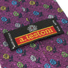 A TESTONI 100 % Seide lila Blumenmuster Krawatte CO45235AT 112887710 [P]