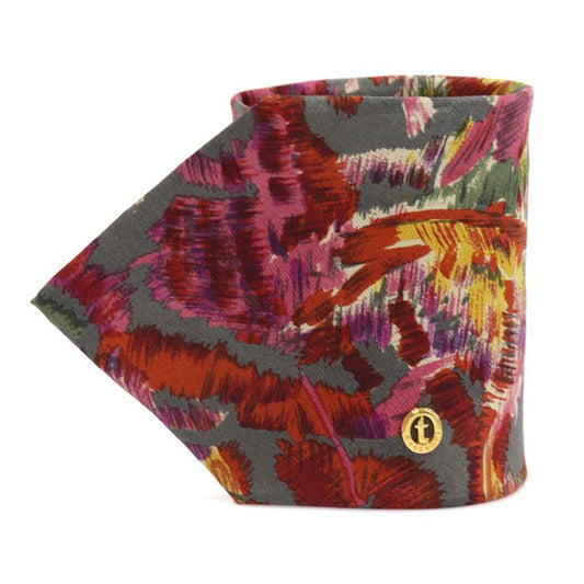 A Testoni 100% Silk Grey Multi Color Tie CO76553AT 112888085