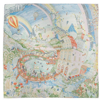 Hermes Les Folies du Faubourg 90 Scarf H004147S 07 154519578