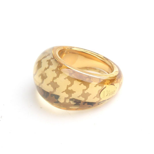 Dior Gold Houndstooth Inclusion Ring 15 113066670