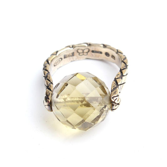 Bottega Veneta 925 Silver Crystal Ring 12345 113074405
