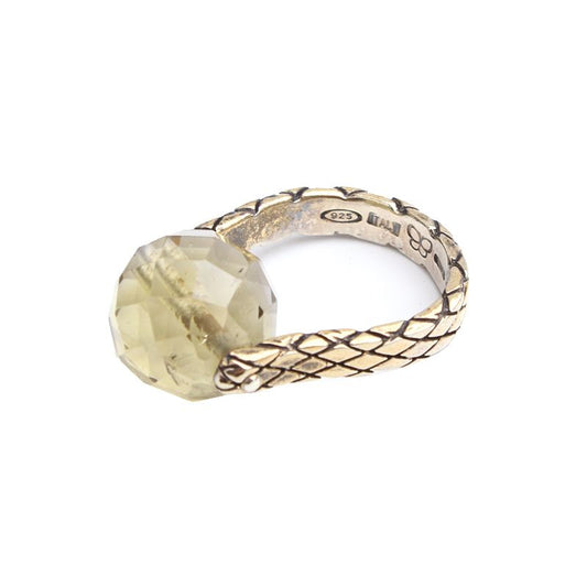Bottega Veneta 925 Silver Crystal Ring 12345 113074405
