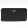 PRADA 1ML506 ブラック サフィアーノ ゴールドロゴ ジッパー 長財布 113220261 [P]