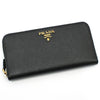 PRADA 1ML506 ブラック サフィアーノ ゴールドロゴ ジッパー 長財布 113220261 [P]