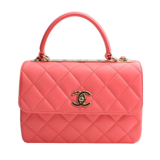 CHANEL トレンディCC ネオンコーラル スモール トート兼クロスバッグ 113993892