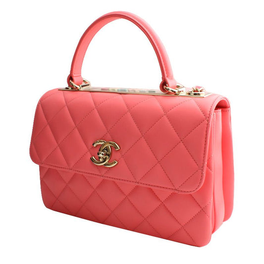 CHANEL トレンディCC ネオンコーラル スモール トート兼クロスバッグ 113993892