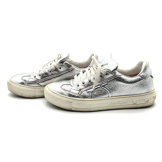 Salvatore Ferragamo Ferragamo Gancini Silver Sneakers L562698 113996984