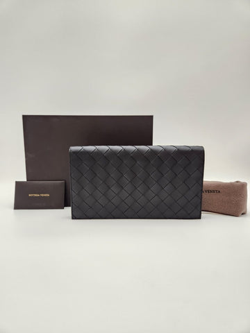 Bottega Veneta Intrecciato Zip Around Long Wallet Black S Condition 114153362