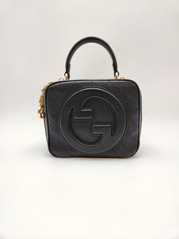 GUCCI Blondie Top Handle Crossbody Bag Schwarz 24 Jahre A+ 114304580