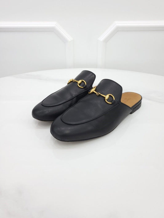 GUCCI Pferdebiß Leder Pantoletten 37 (235) 114363145