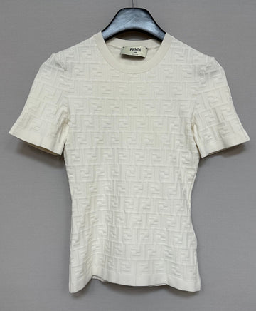 FENDI FFビスコースニット半袖Tシャツ (44) 114371927