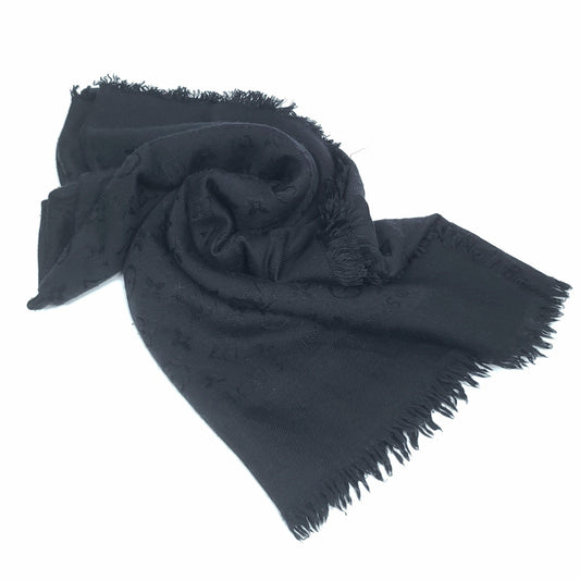 Louis Vuitton Black Monogram Shawl and Scarf M71329 114393990