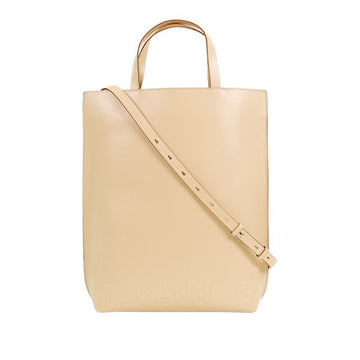 GANNI Embossed Logo Banner Medium Tote Bag 482 114394466