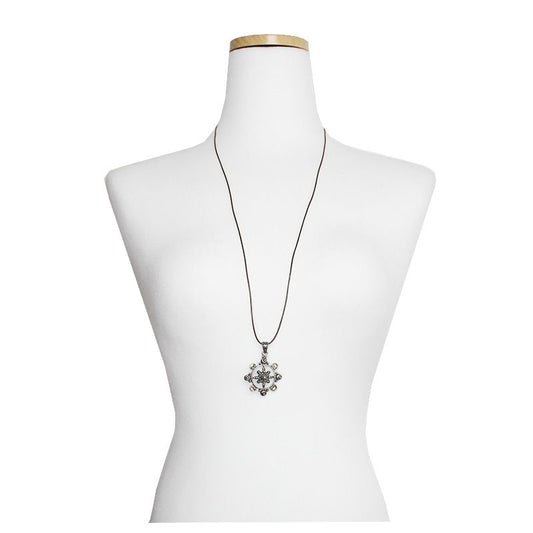 Other Brand 925 Silver Pendant Leather Cord Necklace 114395374