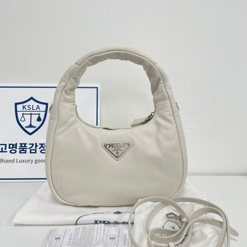 PRADA ソフトパディングナッパレザーミニバッグクロスバッグ 21 12 6.5 114582412